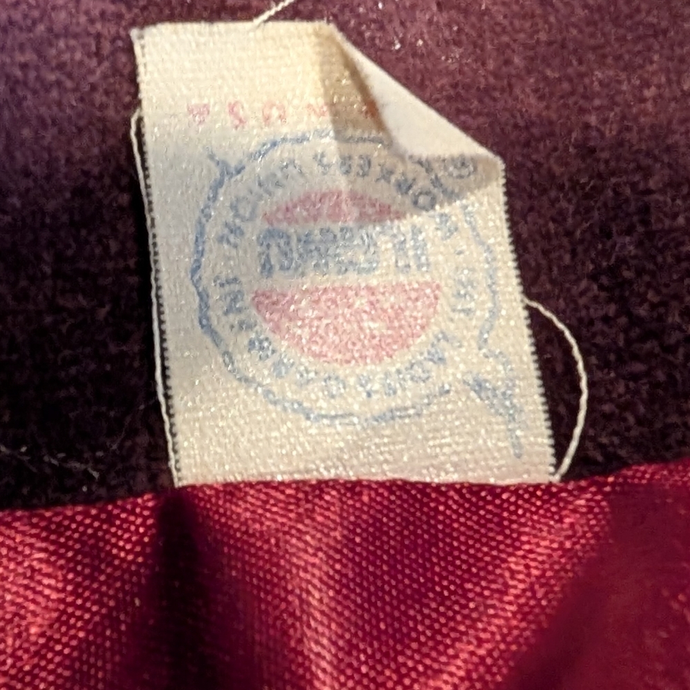 VTG Plum Velvet, Hooded Opera Swing Coat W Slouchy Cuffs/Pockets. Small - Picture 13 of 16
